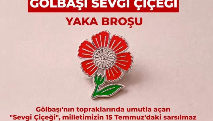 15 Temmuz’un 10. yılına özel rozet: Sevgi çiçeğinden ilham