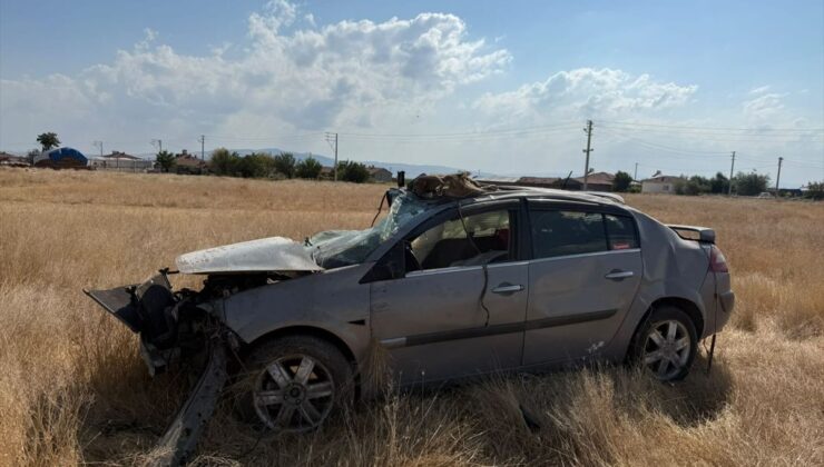 Afyonkarahisar’da devrilen otomobilin sürücüsü öldü