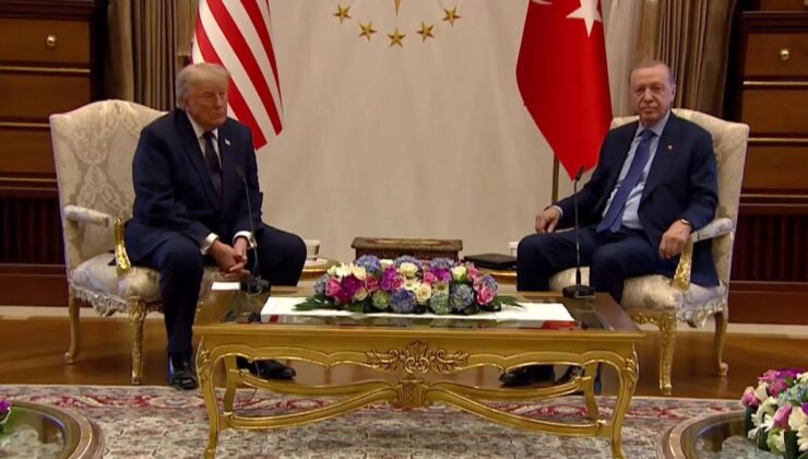 Beştepe’deki görüşme başladı! Cumhurbaşkanı Erdoğan ve Trump’tan ilk sözler
