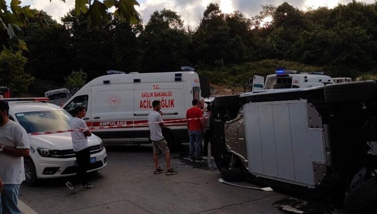 Beykoz’da iki otomobilin çarpıştığı kazada 7 kişi yaralandı
