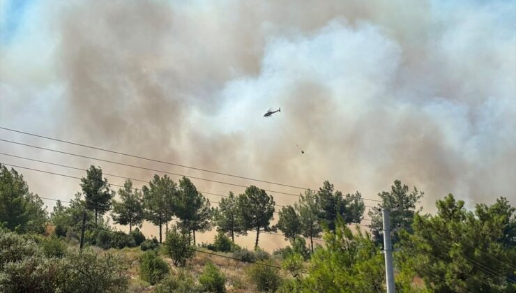 GÜNCELLEME – Antalya’nın Kumluca ilçesinde orman yangını çıktı
