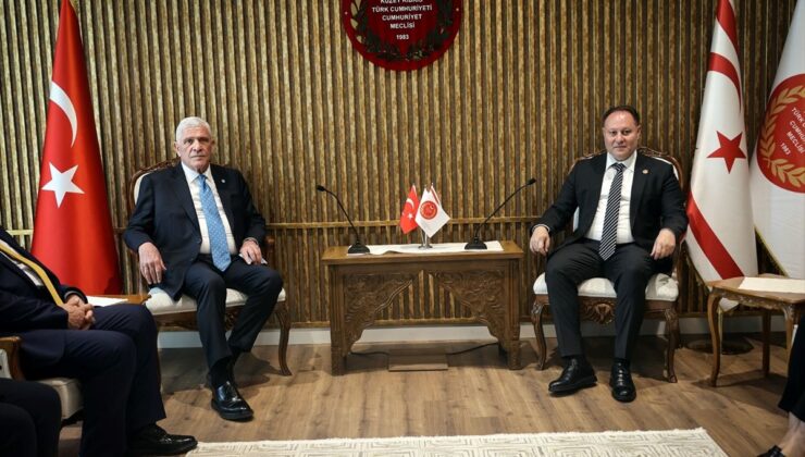 KKTC Cumhuriyet Meclisi Başkanı Öztürkler, İYİ Parti Genel Başkanı Dervişoğlu’nu kabul etti