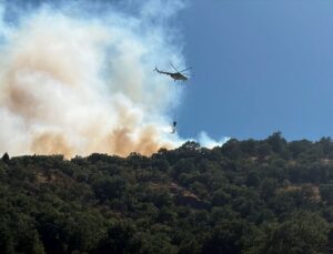 Kütahya’da çıkan orman yangınına müdahale ediliyor
