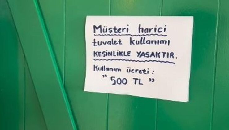 "Yok artık" dedirten görüntü! Tuvalet kullanmak 500 TL