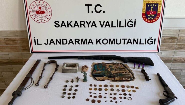 Sakarya’da tarihi eser niteliğinde 63 obje ele geçirildi