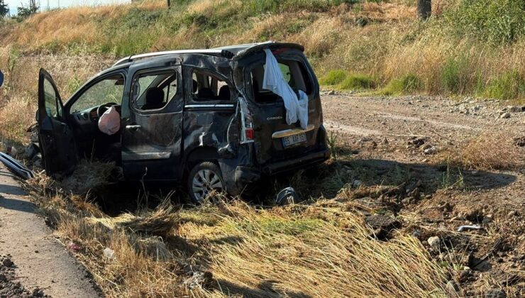 Samsun’da takla atan hafif ticari araçtaki 5 kişi yaralandı