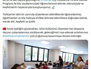 TÜBİTAK’tan köy okullarına bilim ve teknoloji desteği
