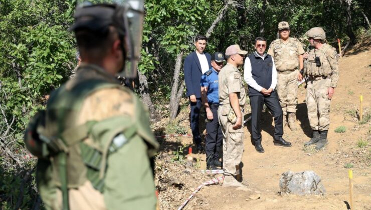 Tunceli Valisi Şefik Aygöl, mayın temizleme çalışmalarını inceledi Açıklaması