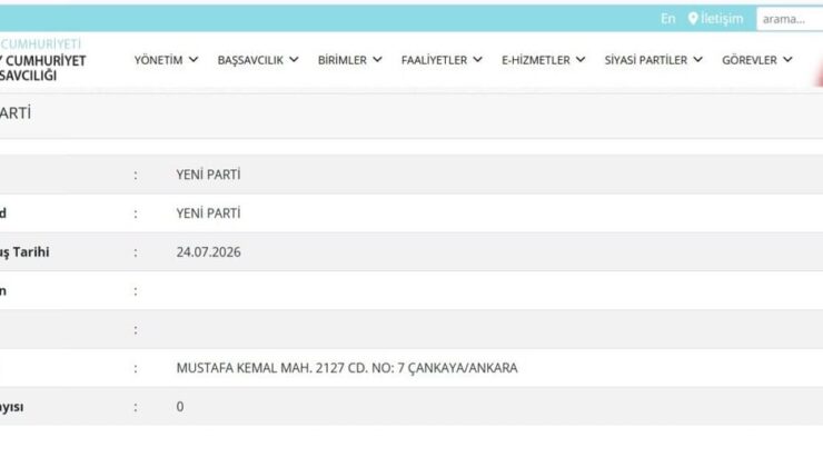 YENİ Parti, Yargıtay kayıtlarına girdi