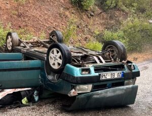 Acıpayam’da Takla Atan Otomobilde Baba Öldü, Kızı Yaralandı