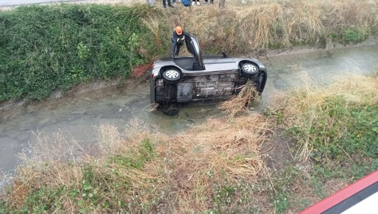 Bolu’da otomobil su kanalına düştü: 1 yaralı