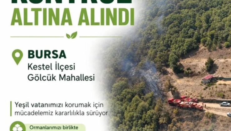 Bursa’daki Orman Yangını Kontrol Altına Alındı