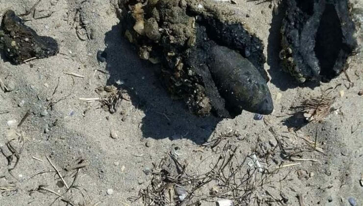Çanakkale’de Plajda Top Mermisi Bulundu