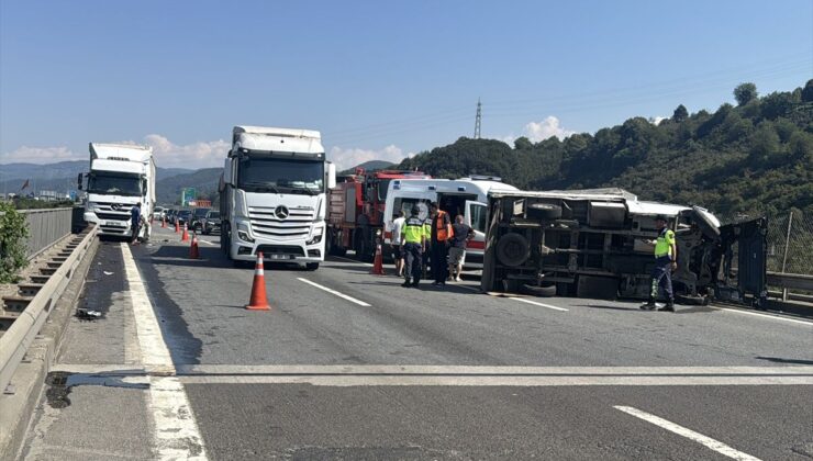 Düzce’de zincirleme kaza: 1 yaralı