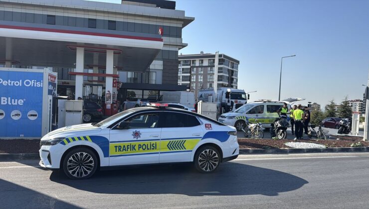 Edirne’de Tır-Motosiklet Kazası Kamerada