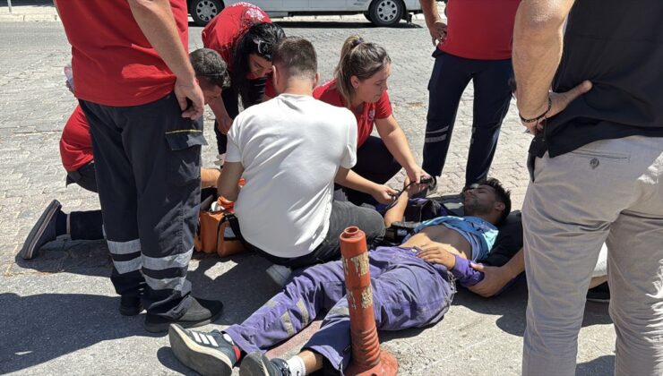 Efeler’de Motosiklet-Otomobil Çarpıştı: 1 Yaralı