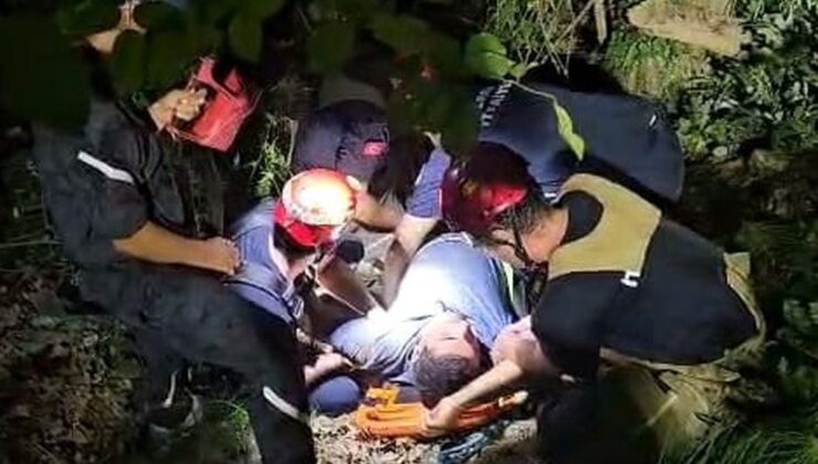 Elektrikli Bisiklet Uçuruma Yuvarlandı: 3 Yaralı