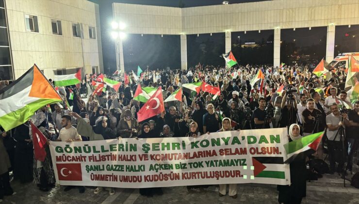Filistin Konvoyu Konya’da: ‘Gazze’ye Selam, Direnişe Devam’