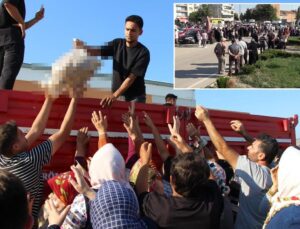 Geçen yıl zarardan, bu yıl kazançtan dağıttı! 6 ton patates 10 dakikada tükendi