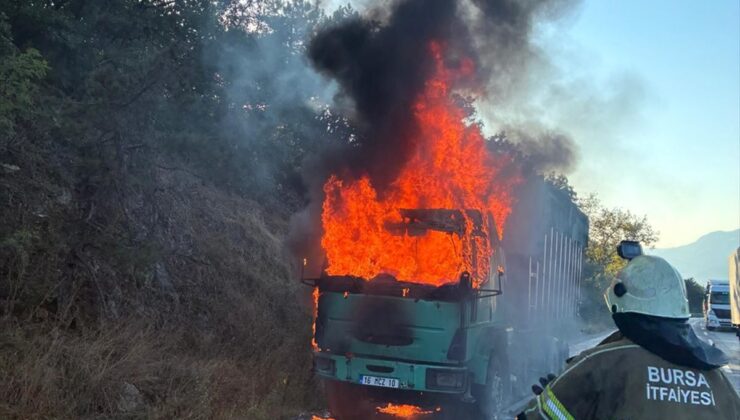 Kestel’de tırda çıkan yangın söndürüldü