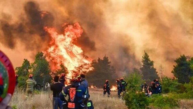 Komşu yanıyor: Salamina Adası alevlere teslim! 2 ölü, 9 yaralı