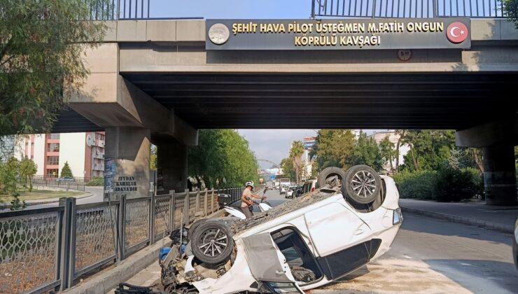 Köprüden düşen otomobilde sürücü yaralandı