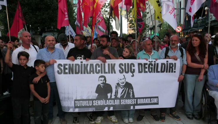 Maden İşçileri Sendikası liderlerinin tutuklanmasına Kadıköy’de protesto