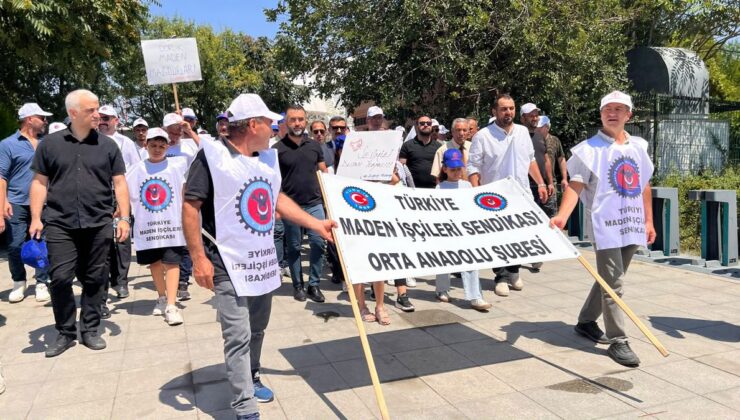 Maden işçilerinden Ankara’da hak mücadelesi