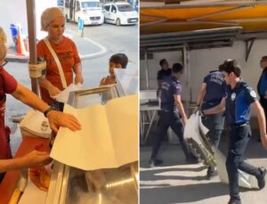 Özür diledi ama kurtulamadı! Zabıta tezgâhını kaldırdı