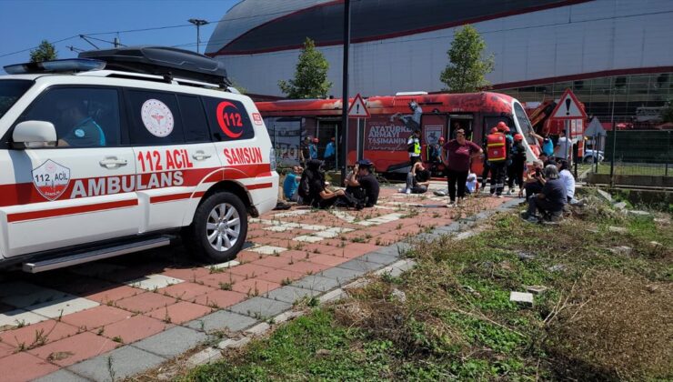 Samsun’da UMKE Haftası Tramvay Kazası Tatbikatı