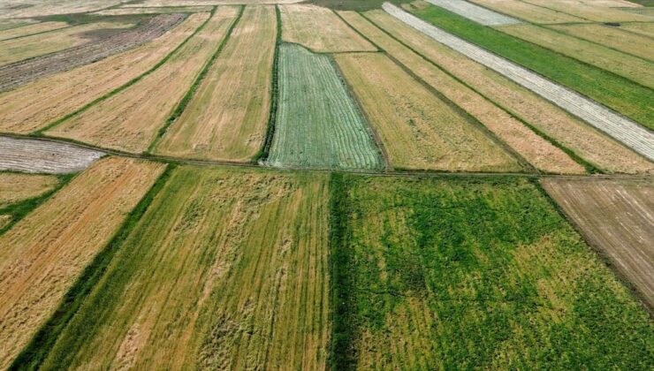 Sarıkamış’ta Renkli Tarım Arazileri Dronla Görüntülendi