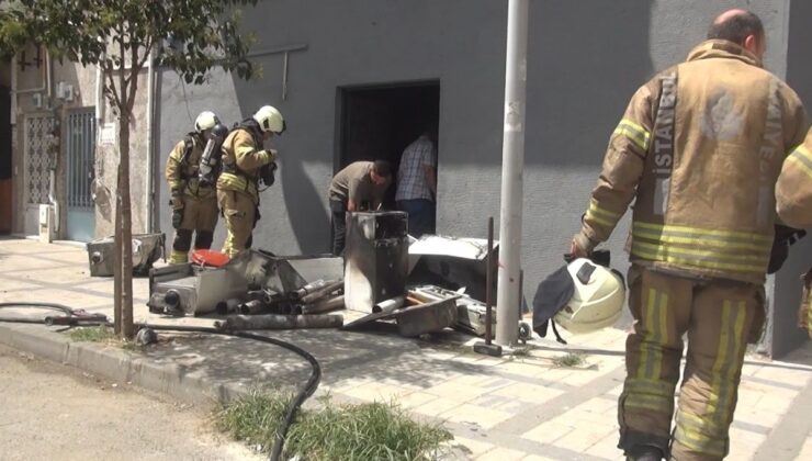 Silivri’de iş yerinde çıkan yangın söndürüldü
