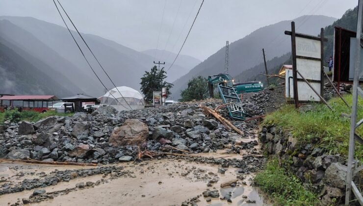 Uzungöl’de Sağanak ve Heyelan: Turistik Yol Kapandı