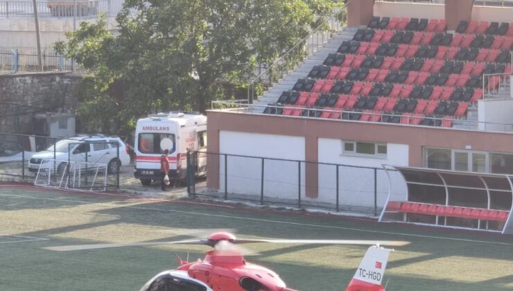 Vücudu yanan bebek ambulans helikopterle Ankara’ya sevk edildi