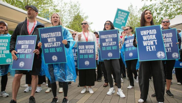 WestJet çalışanları grevde: Yüzlerce uçuş iptal edildi