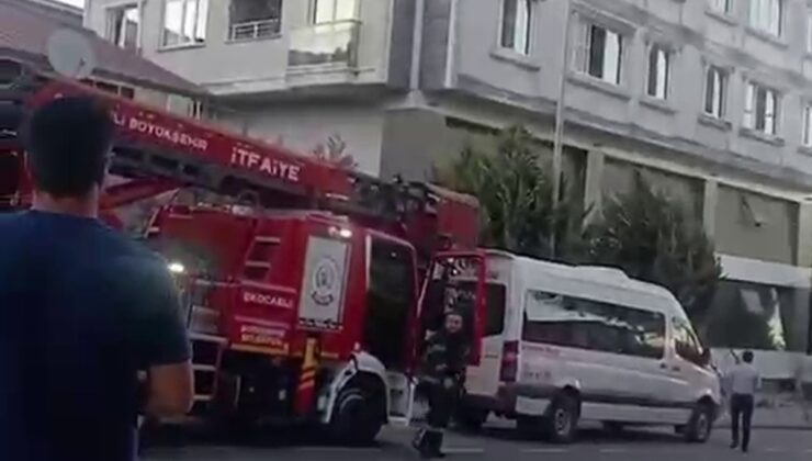 Yangın sırasında dairedeki patlama kamerada