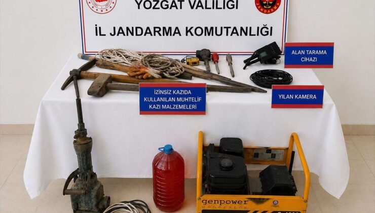 Yozgat’ta sit alanında kaçak kazıya 8 gözaltı