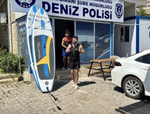 Antalya’da Paddle Board Mahsur Kalanlar Kurtarıldı