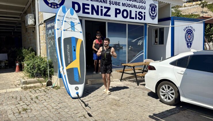 Antalya’da Paddle Board Mahsur Kalanlar Kurtarıldı