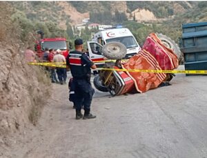 Aydın’da traktör devrildi; 1 ölü, 1 yaralı