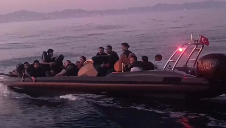 Milas açıklarında 23 kaçak göçmen ve 1 organize suç şüphelisi yakalandı
