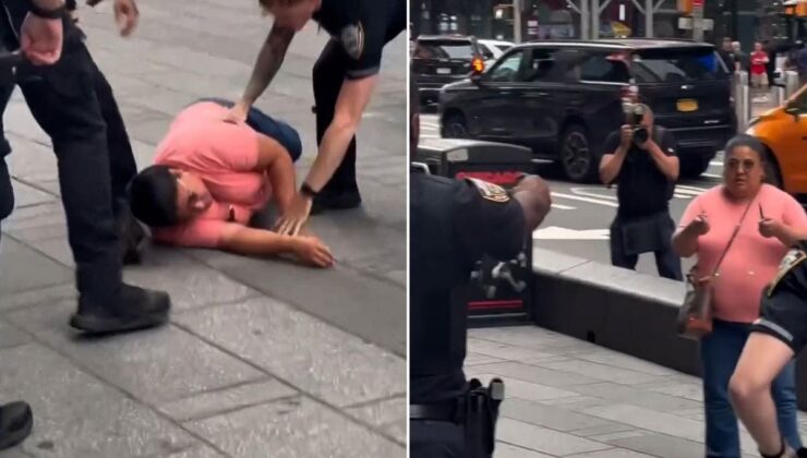 Polise bıçak çeken saldırgan vurularak etkisiz hale getirildi